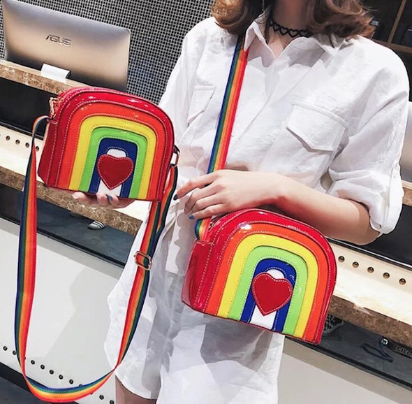 Rainbow bag in patent leather includes Free delivery for UK Mainland - Little Marylebone