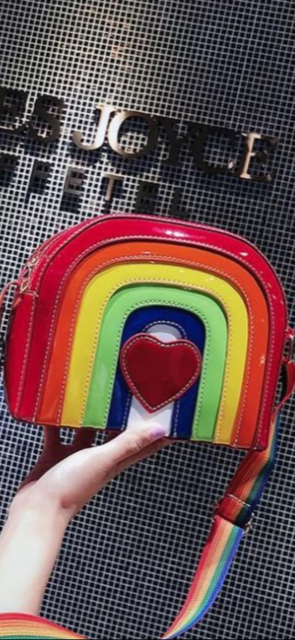 Rainbow bag in patent leather includes Free delivery for UK Mainland - Little Marylebone