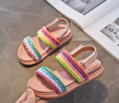 Rainbow Kids Sandals with Flexi-sole - Little Marylebone