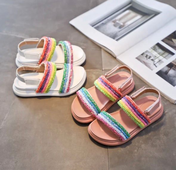 Rainbow Kids Sandals with Flexi-sole - Little Marylebone