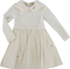 Monnalisa Fresh Cream Flower Dress - Little Marylebone